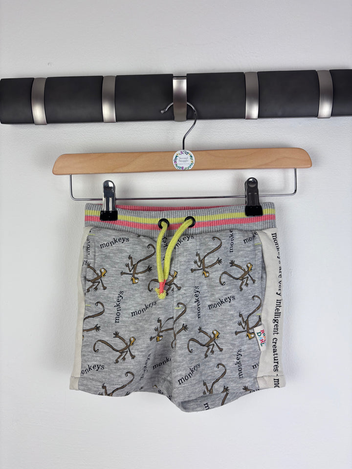 M&S Grey Monkey Shorts 2-3 Years