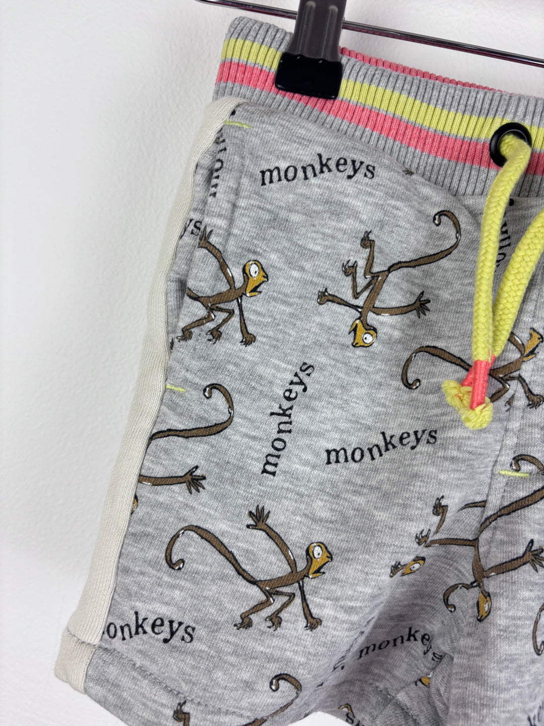 M&S Grey Monkey Shorts 2-3 Years