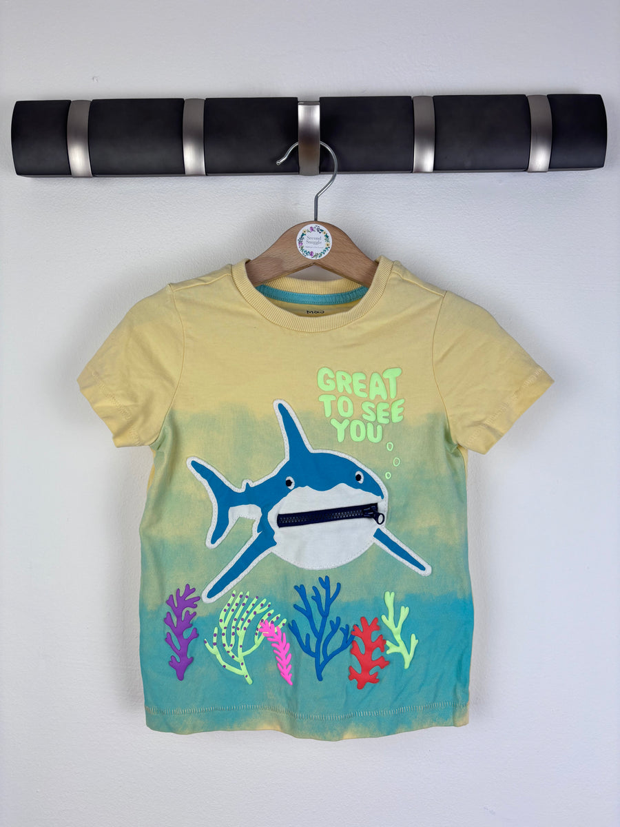 M&S Shark T Shirt 2-3 Years-Tops-Second Snuggle Preloved