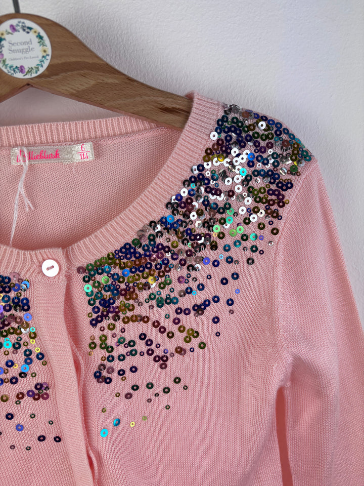 Billieblush Pink Sequin Shoulder Cardigan 5-6 Years