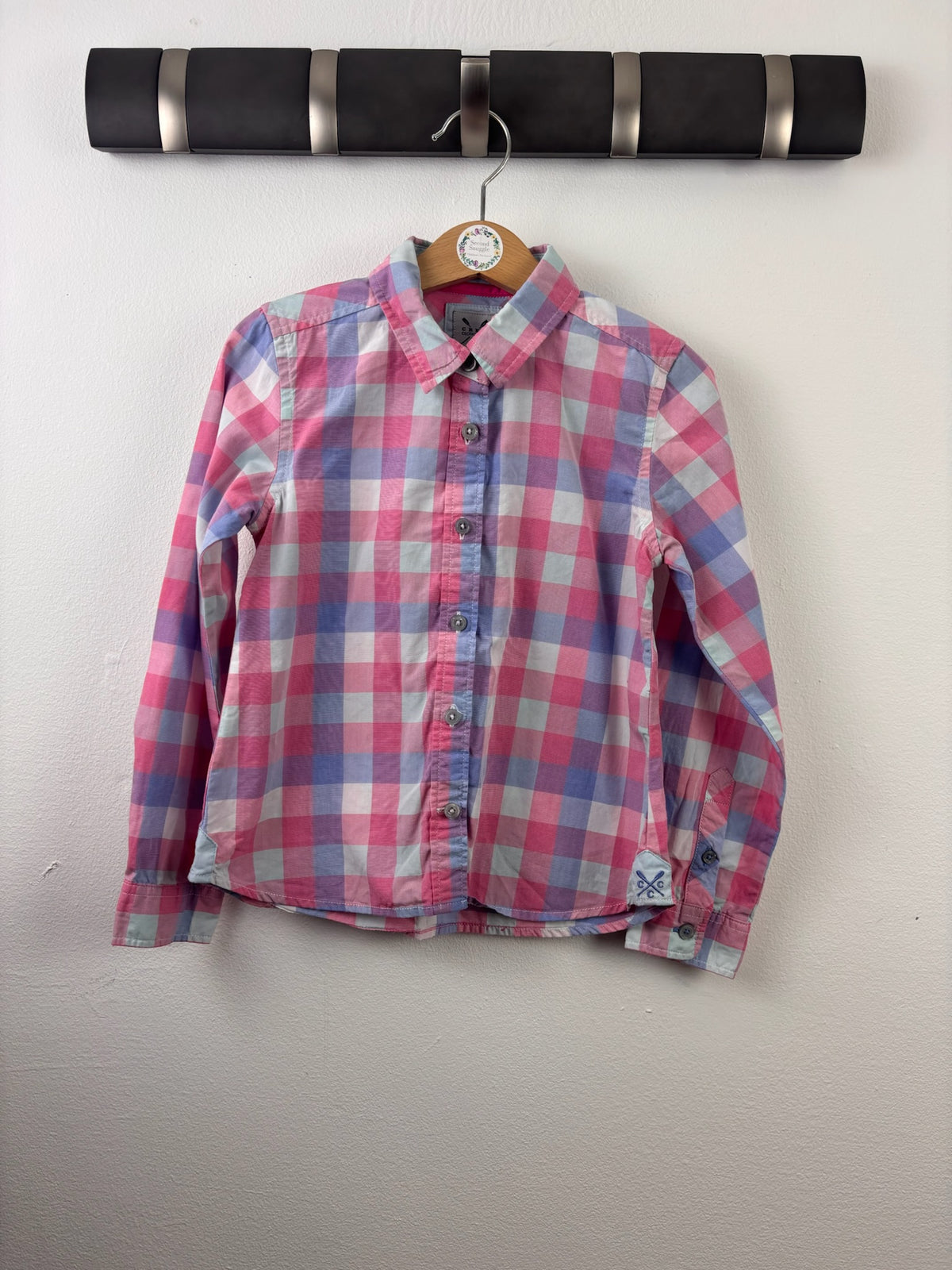 Crew Clothing Pink Blue Check Shirt 5 Years-Shirts-Second Snuggle Preloved