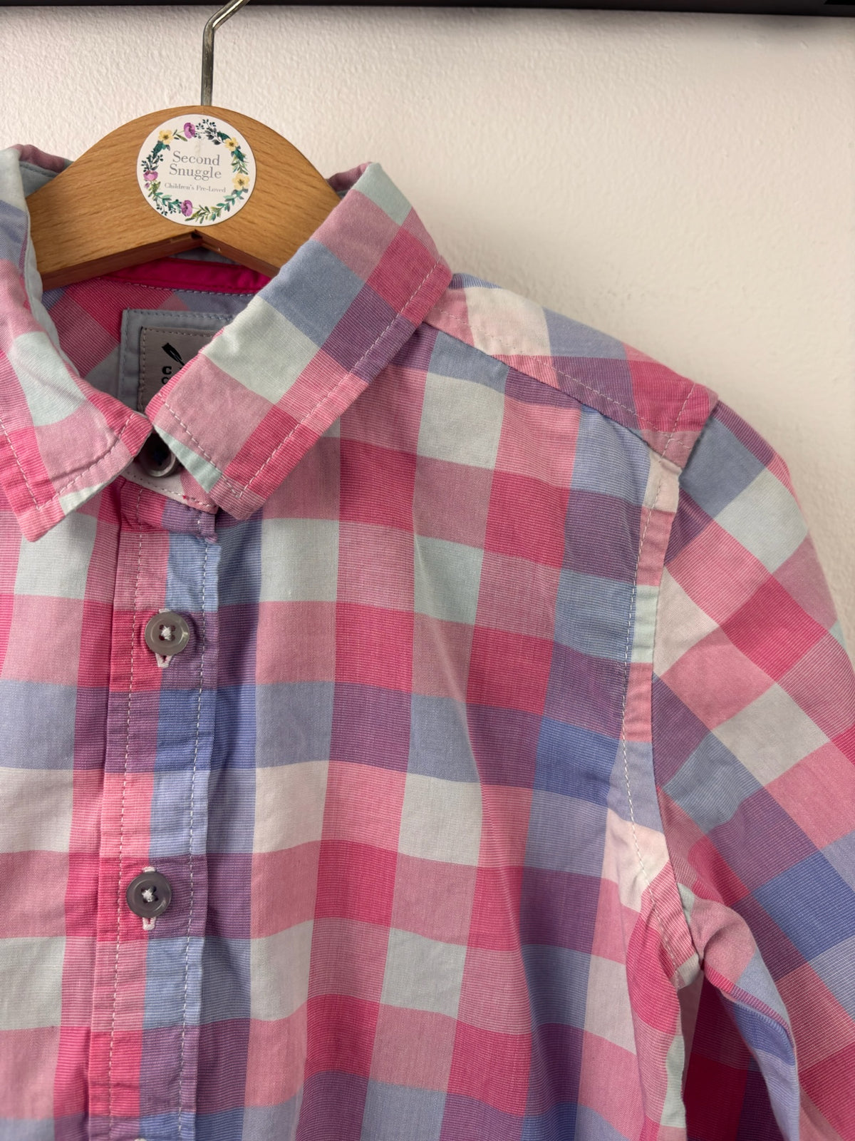 Crew Clothing Pink Blue Check Shirt 5 Years-Shirts-Second Snuggle Preloved