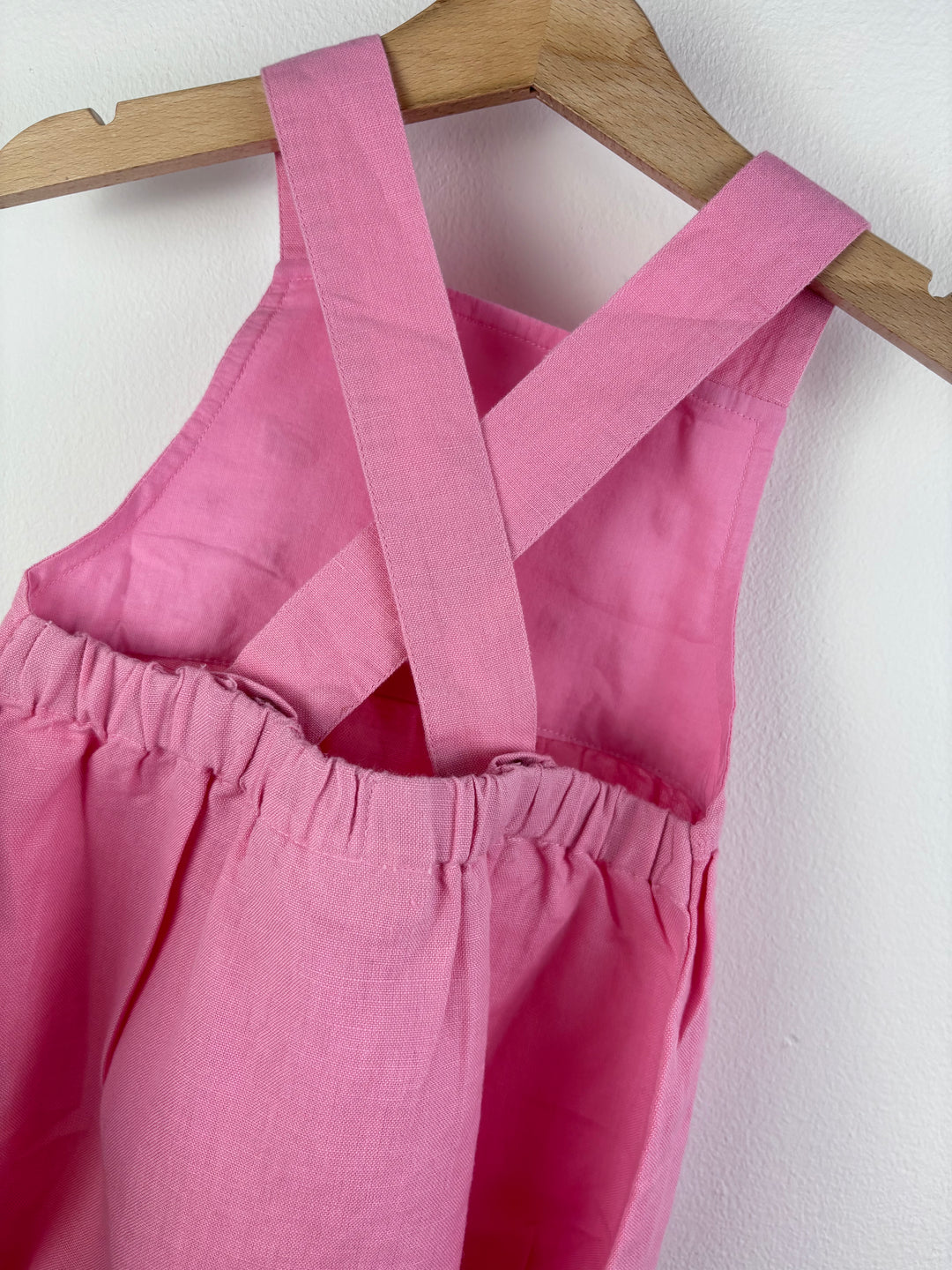 JoJo Maman Bébé Pink Embroidered Bubble Romper 18-24 Months