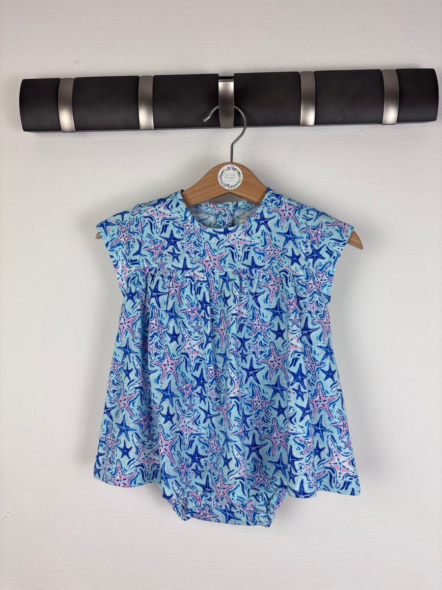 Hatley Starfish Romper 6-9 Months-Dresses-Second Snuggle Preloved