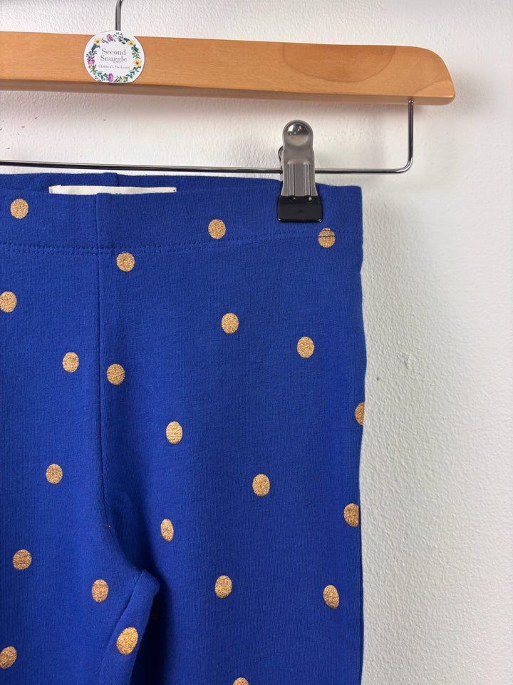 Boden Blue Gold Spot Flared Leggings 4-5 Years-Leggings-Second Snuggle Preloved