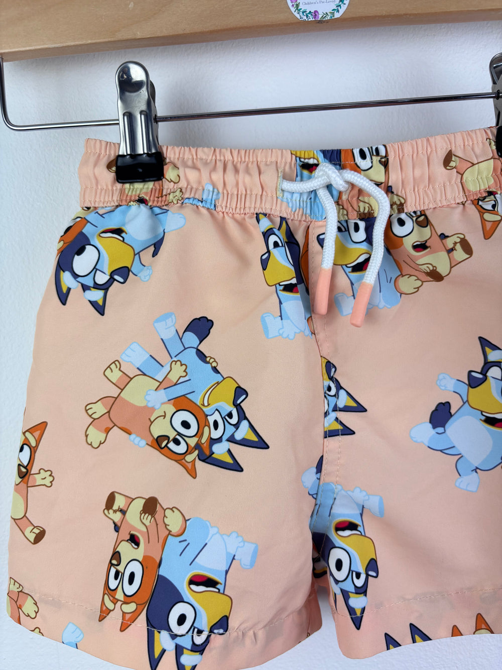 Zara Peach Bluey Swim Shorts 3-4 Years - Second Snuggle
