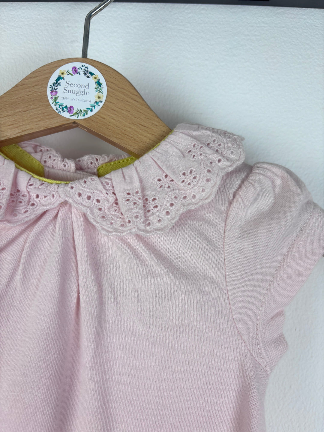 Boden Pink Collar Top 0-3 Months