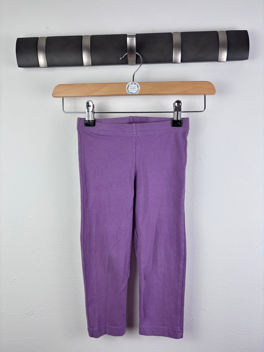 Maxomorra Purple Leggings 3-4 Years - Second Snuggle