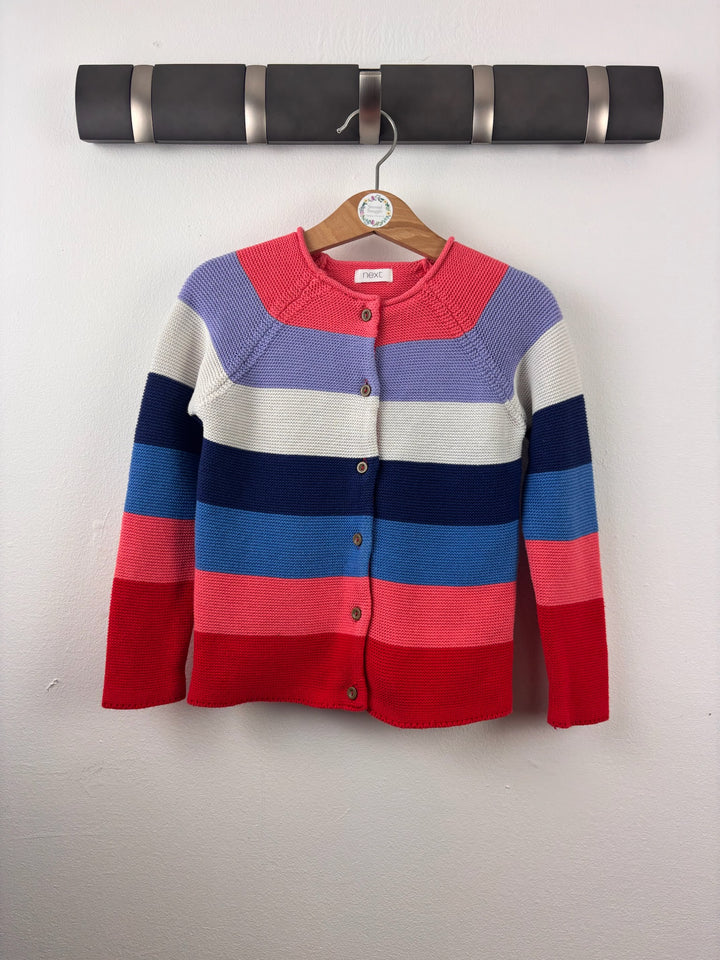 Next Multicolour Stripe Knitted Cardigan 3-4 Years-Cardigans-Second Snuggle Preloved