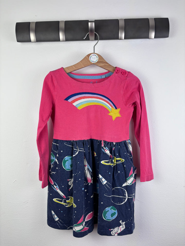 Boden Pink Rainbow Space Dress 3-4 Years