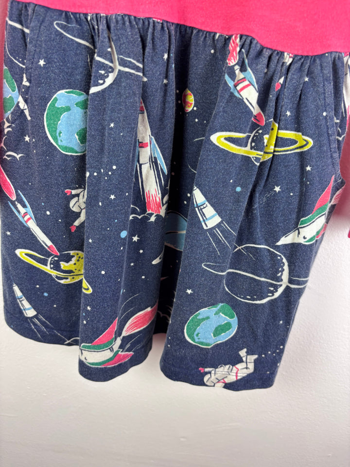 Boden Pink Rainbow Space Dress 3-4 Years