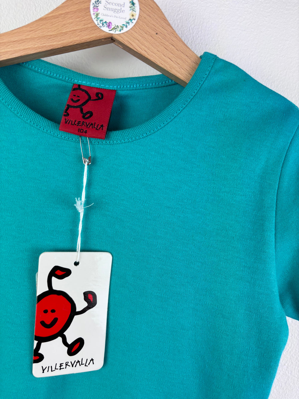 Villervalla Turquoise Short Sleeve T-Shirt 3-4 Years - Second Snuggle
