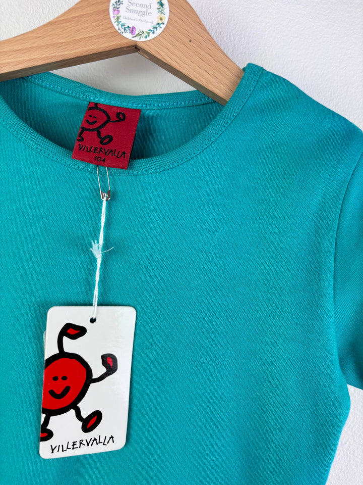 Villervalla Turquoise Short Sleeve T-Shirt 3-4 Years