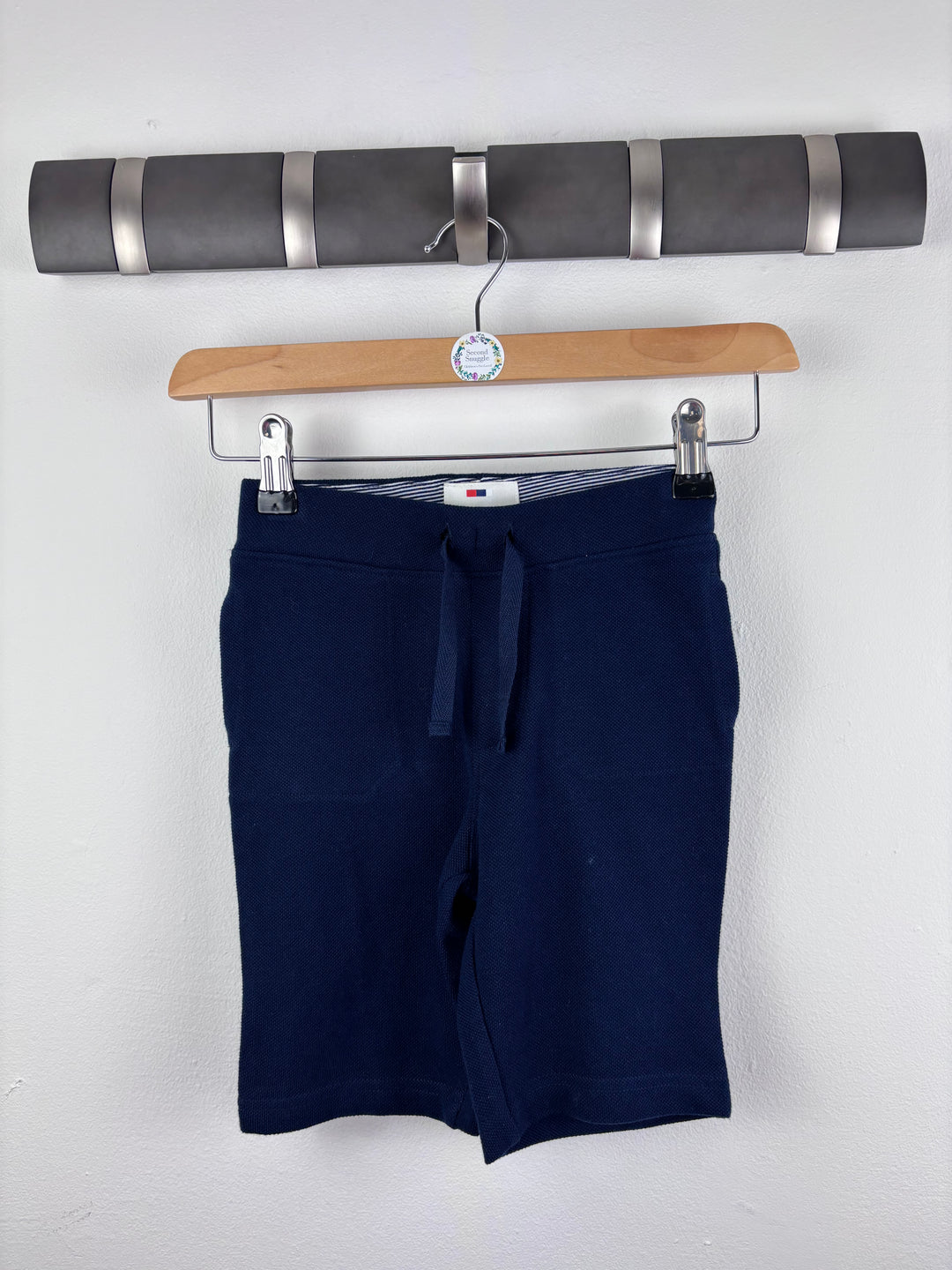 Junior J Navy Drawstring Jersey Shorts 3-4 Years