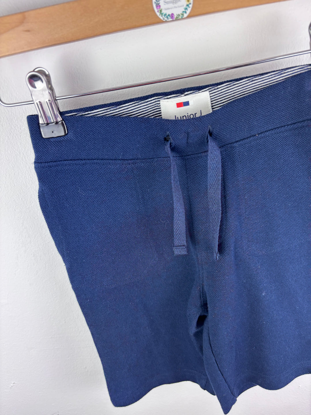 Junior J Navy Drawstring Jersey Shorts 3-4 Years
