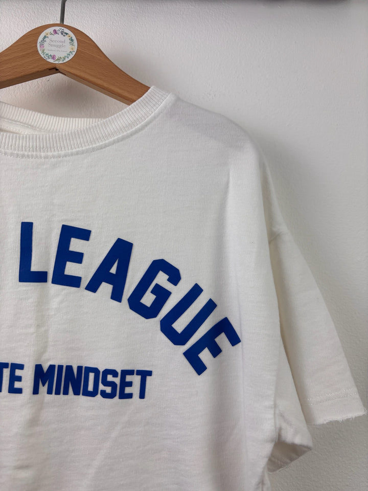 Zara White Team League Cropped T-Shirt 8-9 Years-Tops-Second Snuggle Preloved