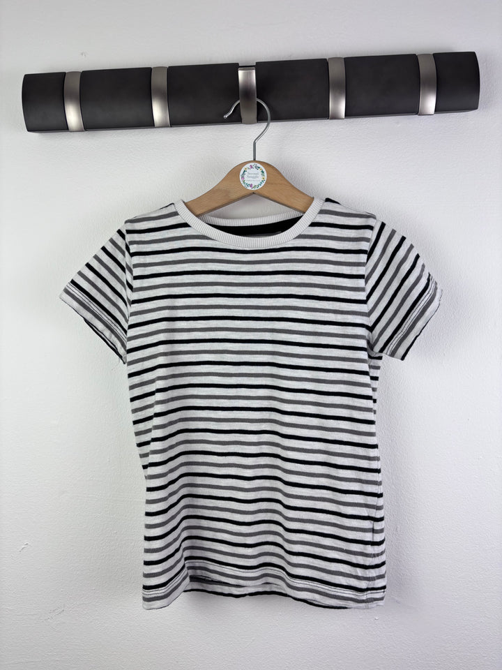 Next Black White Stripe T-Shirt 3-4 Years