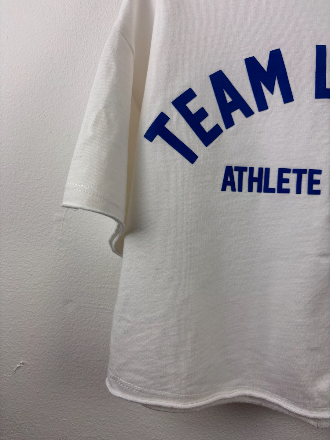 Zara White Team League Cropped T-Shirt 8-9 Years-Tops-Second Snuggle Preloved