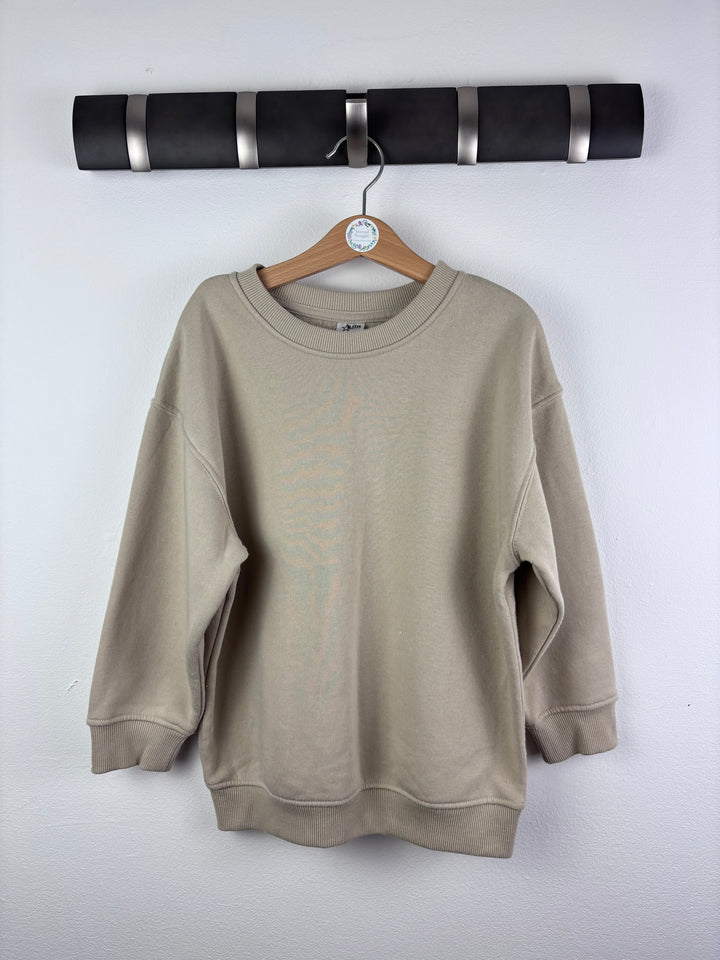 Peacock Beige Oversized Sweatshirt 6-7 Years