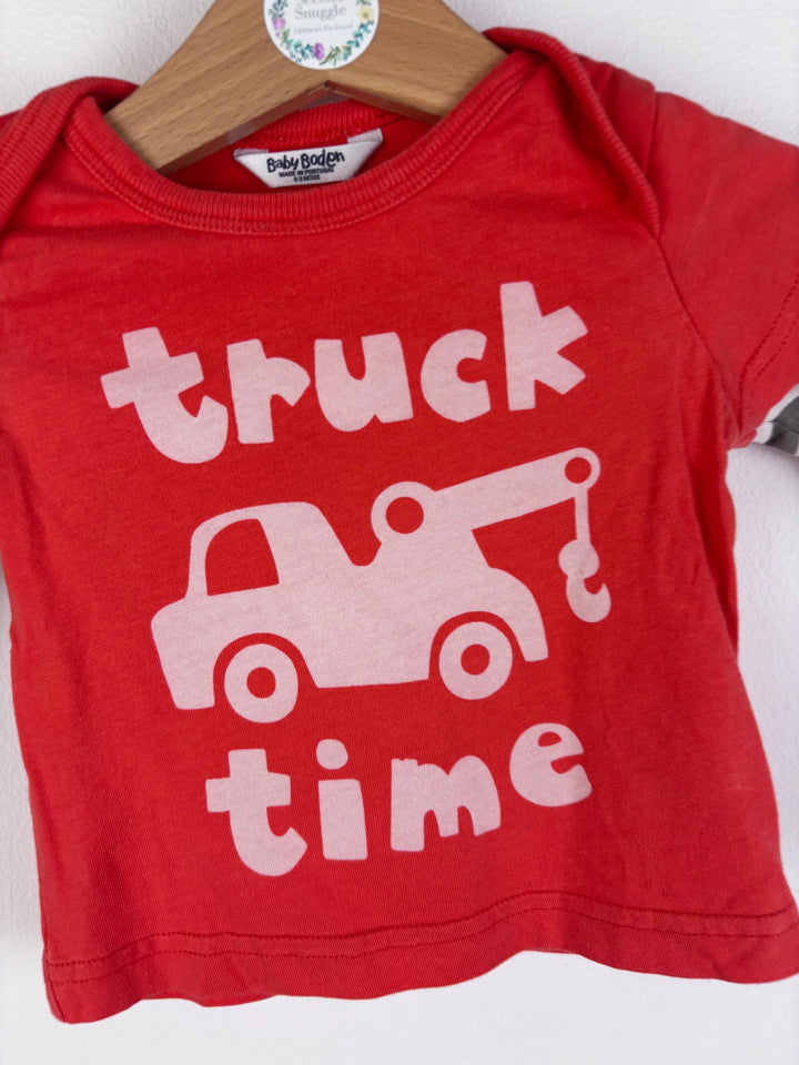 Boden Orange Tuck Long Sleeve 0-3 Months