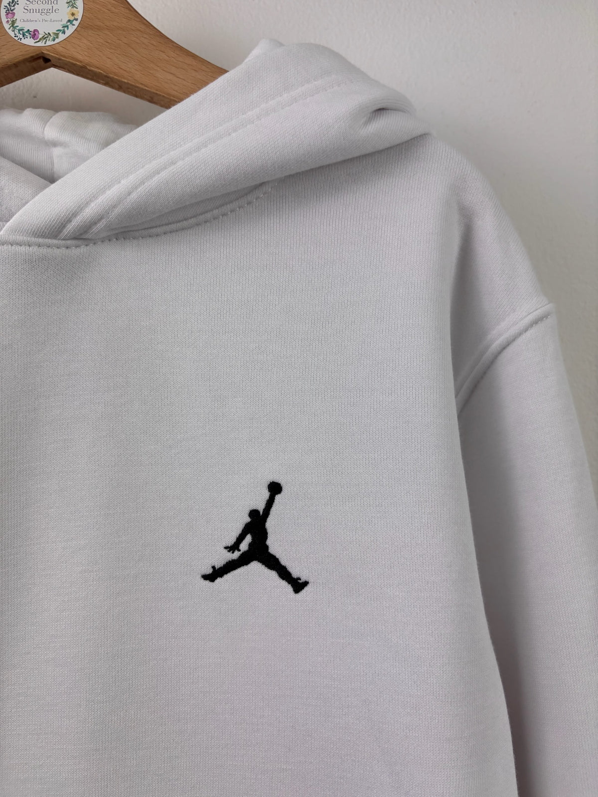 Nike Jordan White Jumpman Hoodie 8-10 Years Small-Hoodies-Second Snuggle Preloved