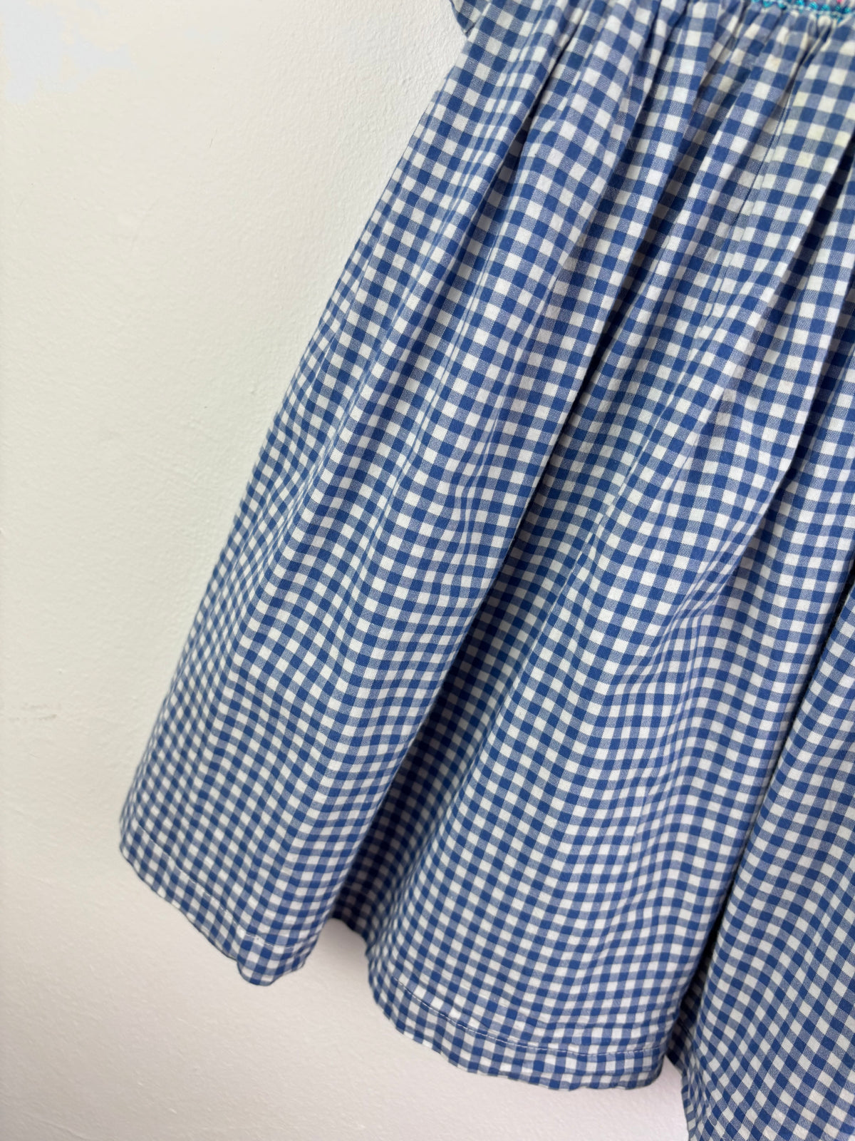 Kite Blue Gingham Smocked Dress 2 Years-Dresses-Second Snuggle Preloved