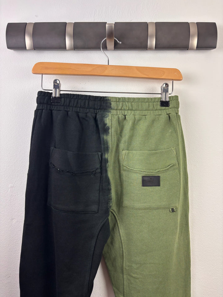 Munster Kids Khaki Black Colour Block Joggers 10 Years-Trousers-Second Snuggle Preloved