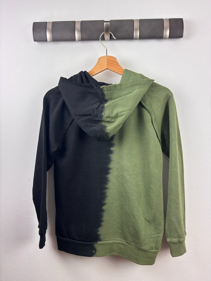 Munster Kids Khaki Black Colour Block Zip Hoodie 10 Years-Hoodies-Second Snuggle Preloved
