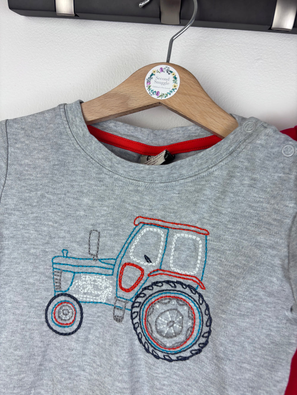 Frugi Tractor & Red T Shirt 2-3 Years-Tops-Second Snuggle Preloved