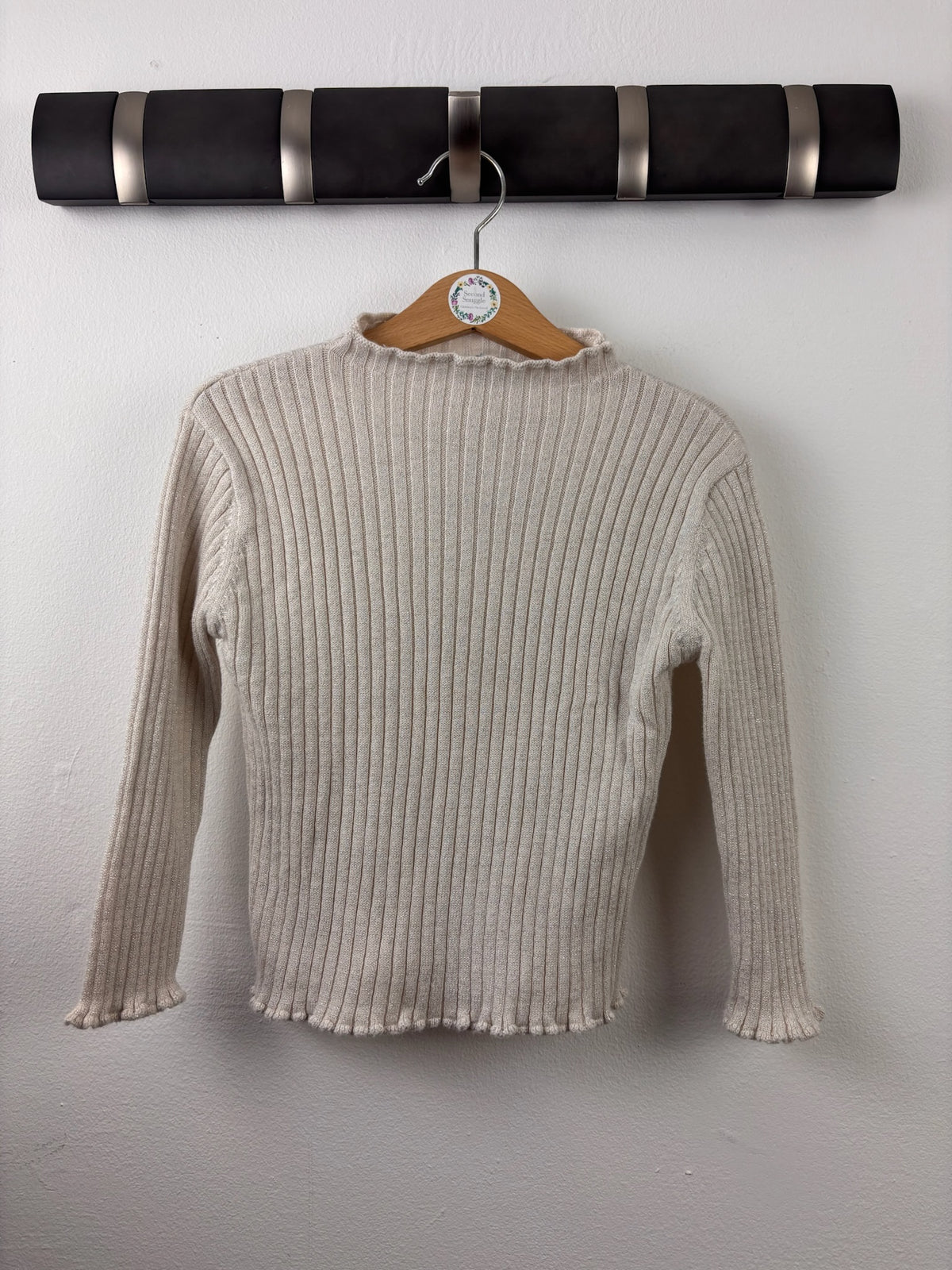 TU Cream Ribbed Long Sleeve Top 2-3 Years-Tops-Second Snuggle Preloved
