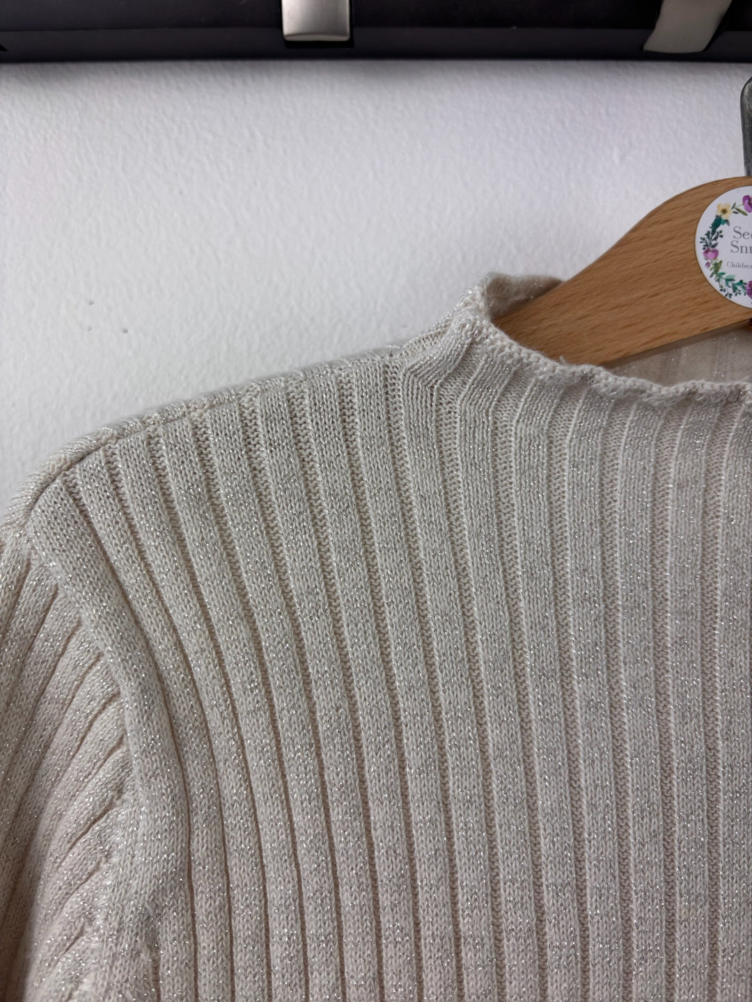 TU Cream Ribbed Long Sleeve Top 2-3 Years-Tops-Second Snuggle Preloved