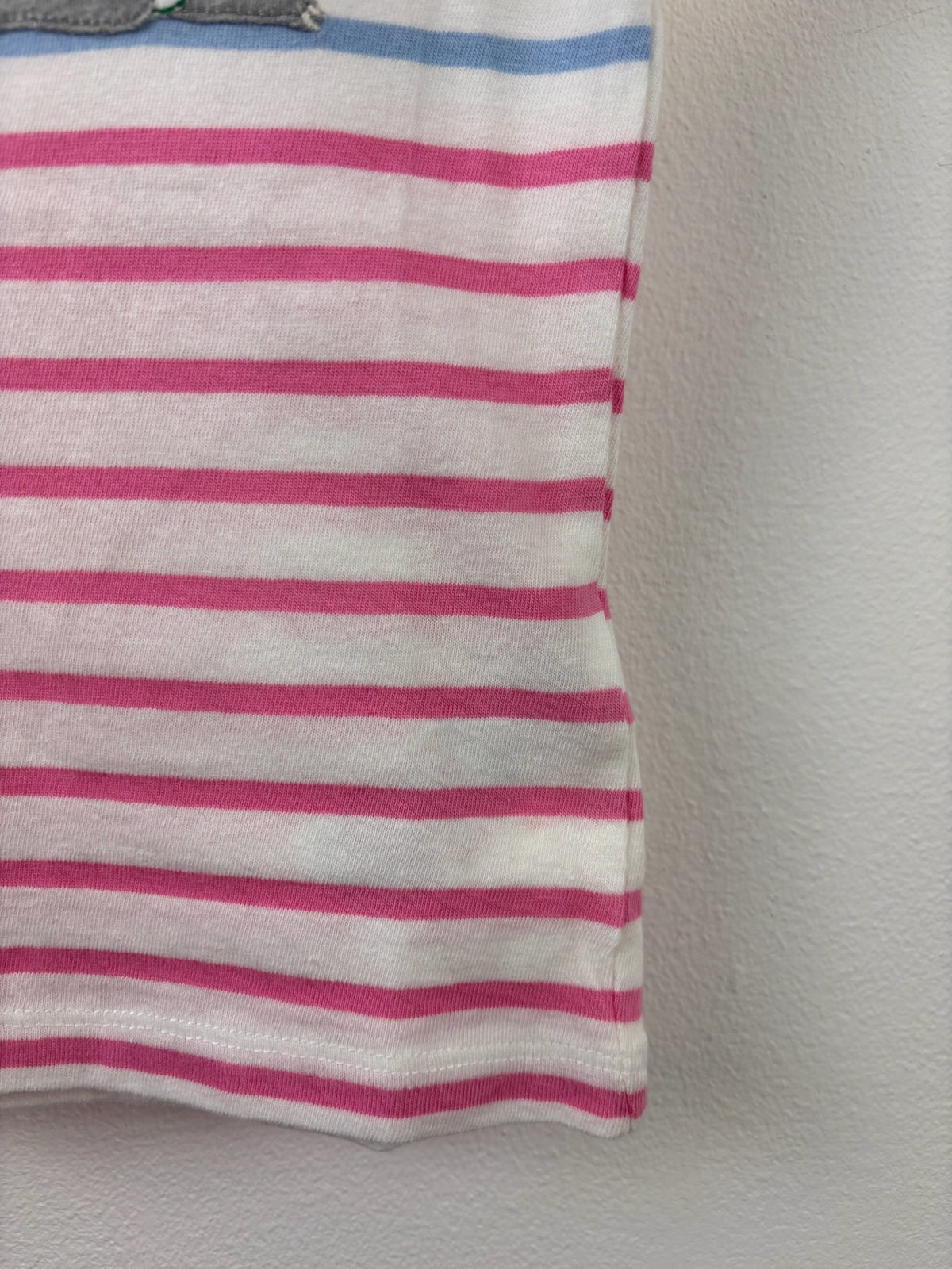 Boden White Bunny Stripe T-Shirt 2-3 Years-Tops-Second Snuggle Preloved