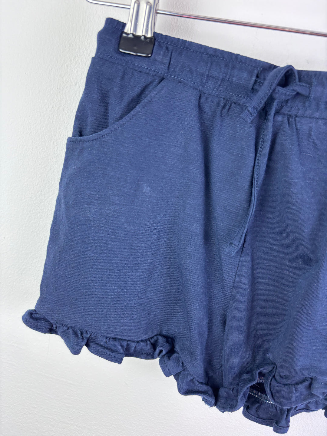 Fred & Flo Navy Frill Hem Shorts 6-7 Years