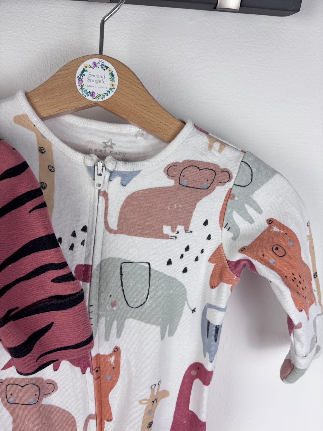 Next Animal Print Tiger Stripe Sleepsuits Set Up To 3 Months