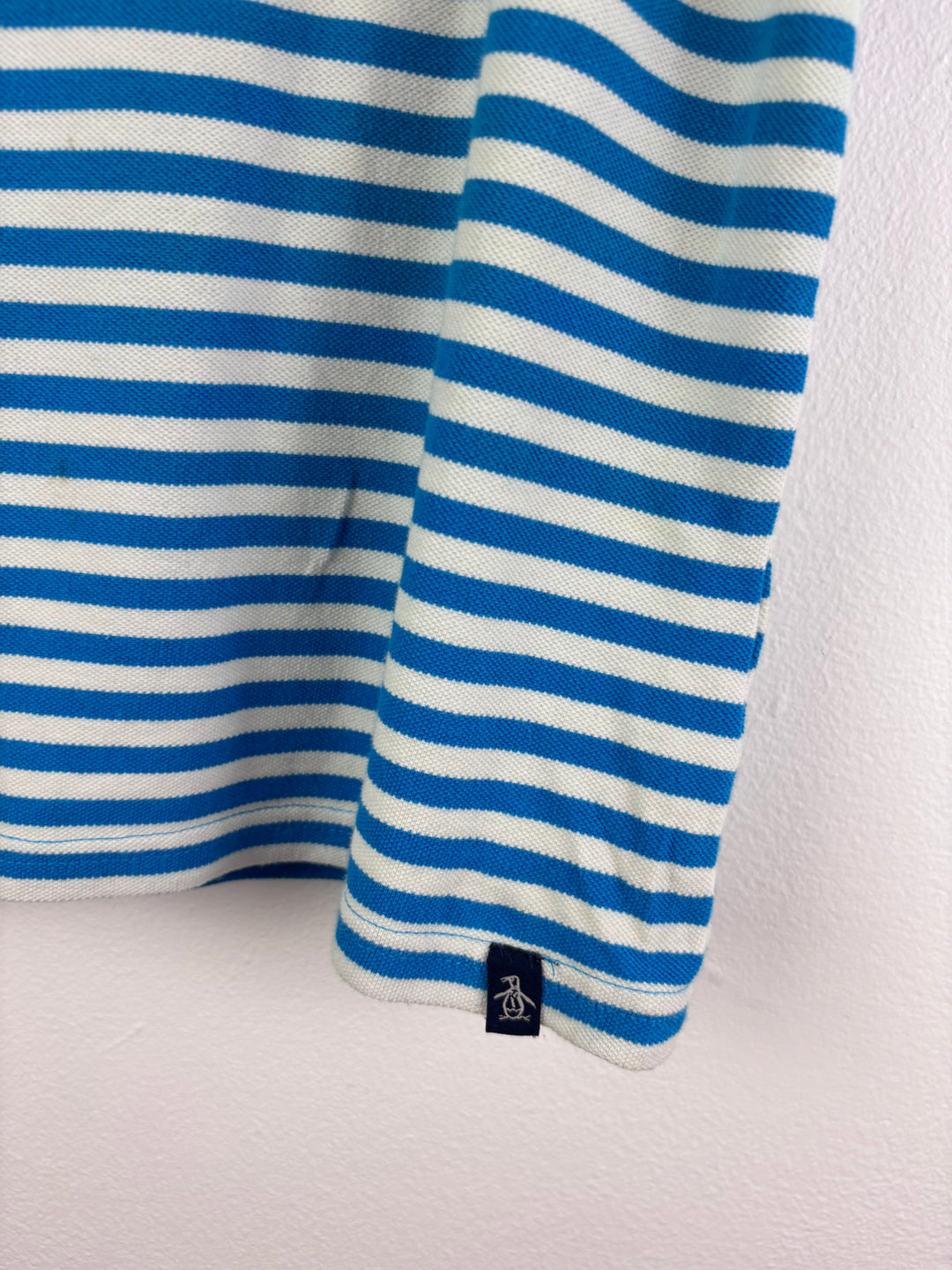 Original Penguin Blue Stripe Polo Top 6-7 Years-Tops-Second Snuggle Preloved
