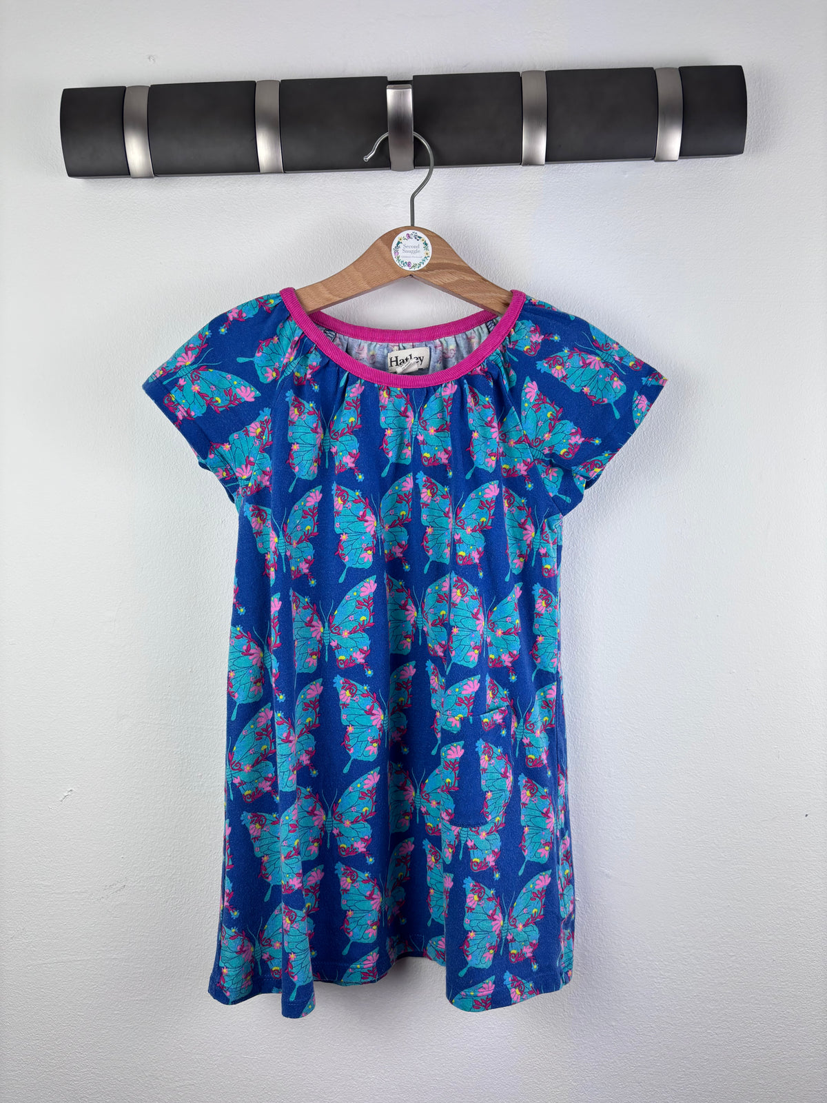 Hatley Blue Butterfly Print Dress 4-5 Years-Dresses-Second Snuggle Preloved