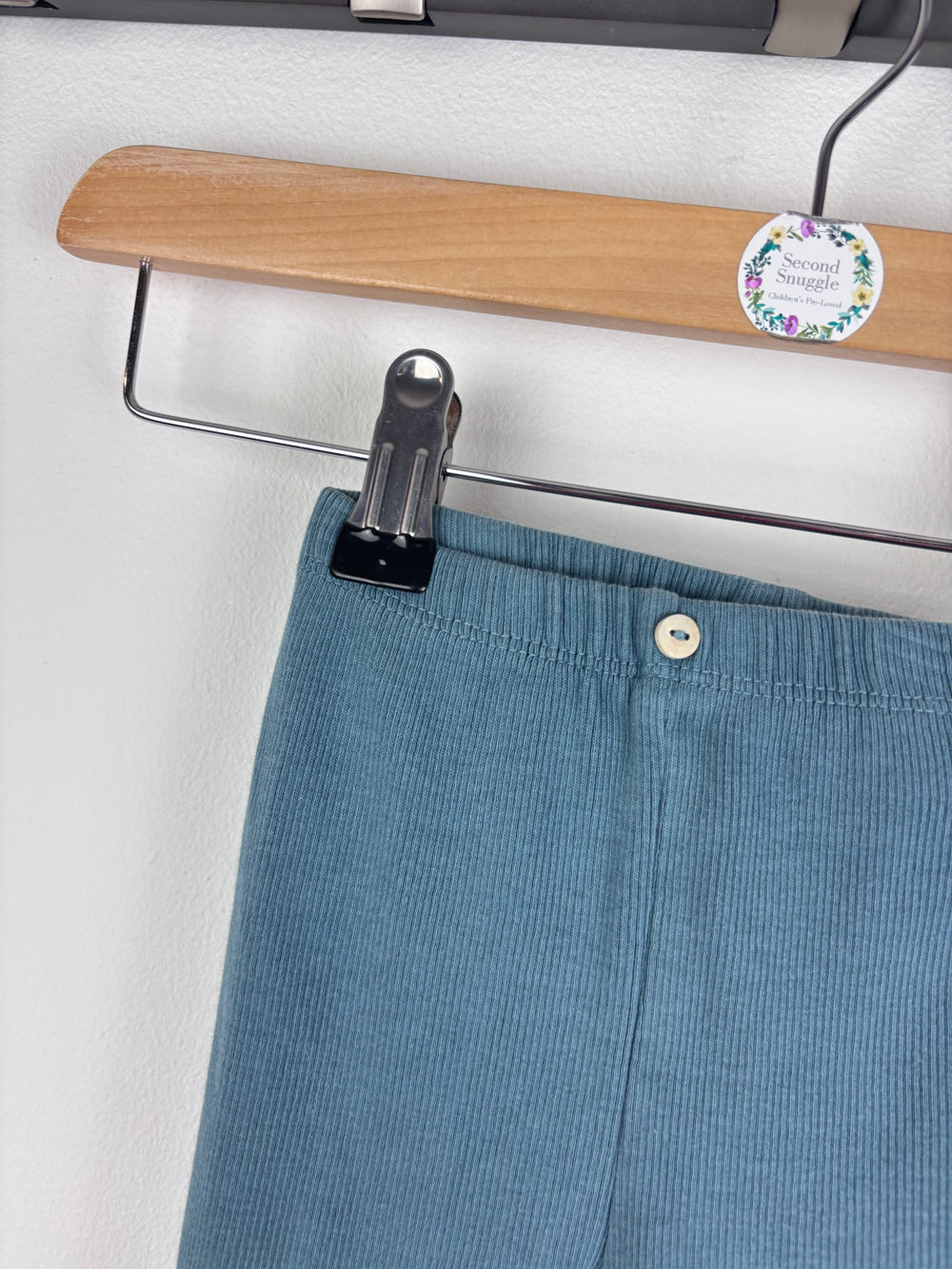 Zara Blue Ribbed Leggings 9-12 Months-Leggings-Second Snuggle Preloved