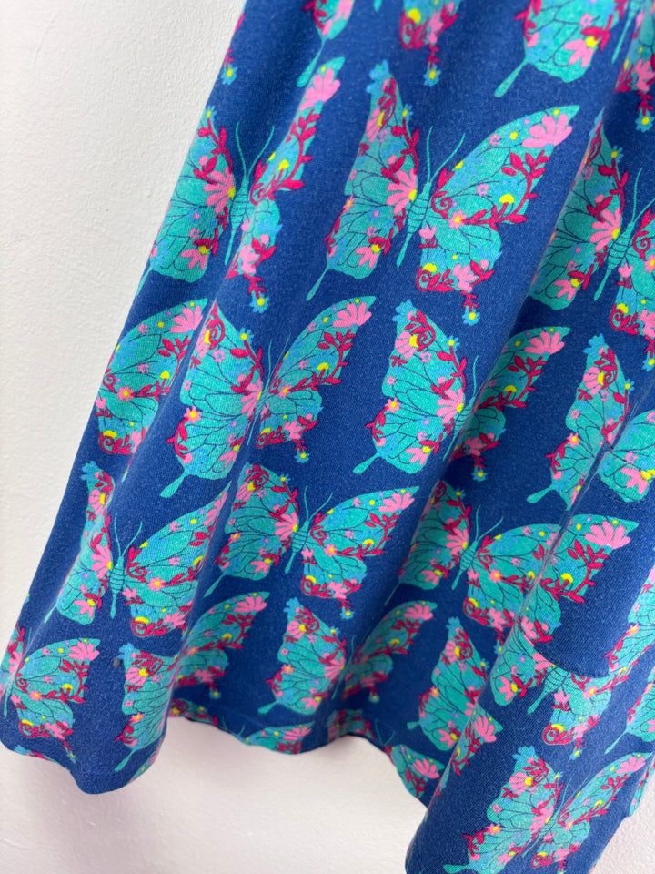 Hatley Blue Butterfly Print Dress 4-5 Years-Dresses-Second Snuggle Preloved