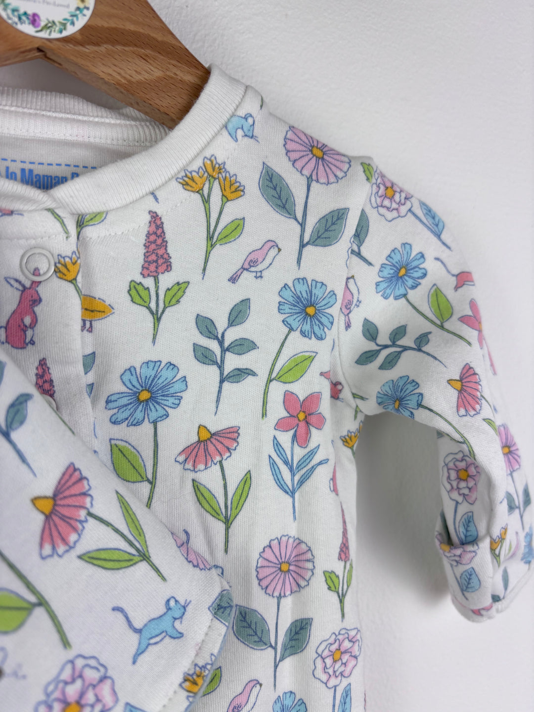 JoJo Maman Bébé White Floral Starter Set 0-3 Months-Sleepsuits-Second Snuggle Preloved