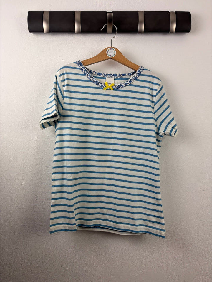 Boden Blue Stripe T-Shirt 9-10 Years-Tops-Second Snuggle Preloved