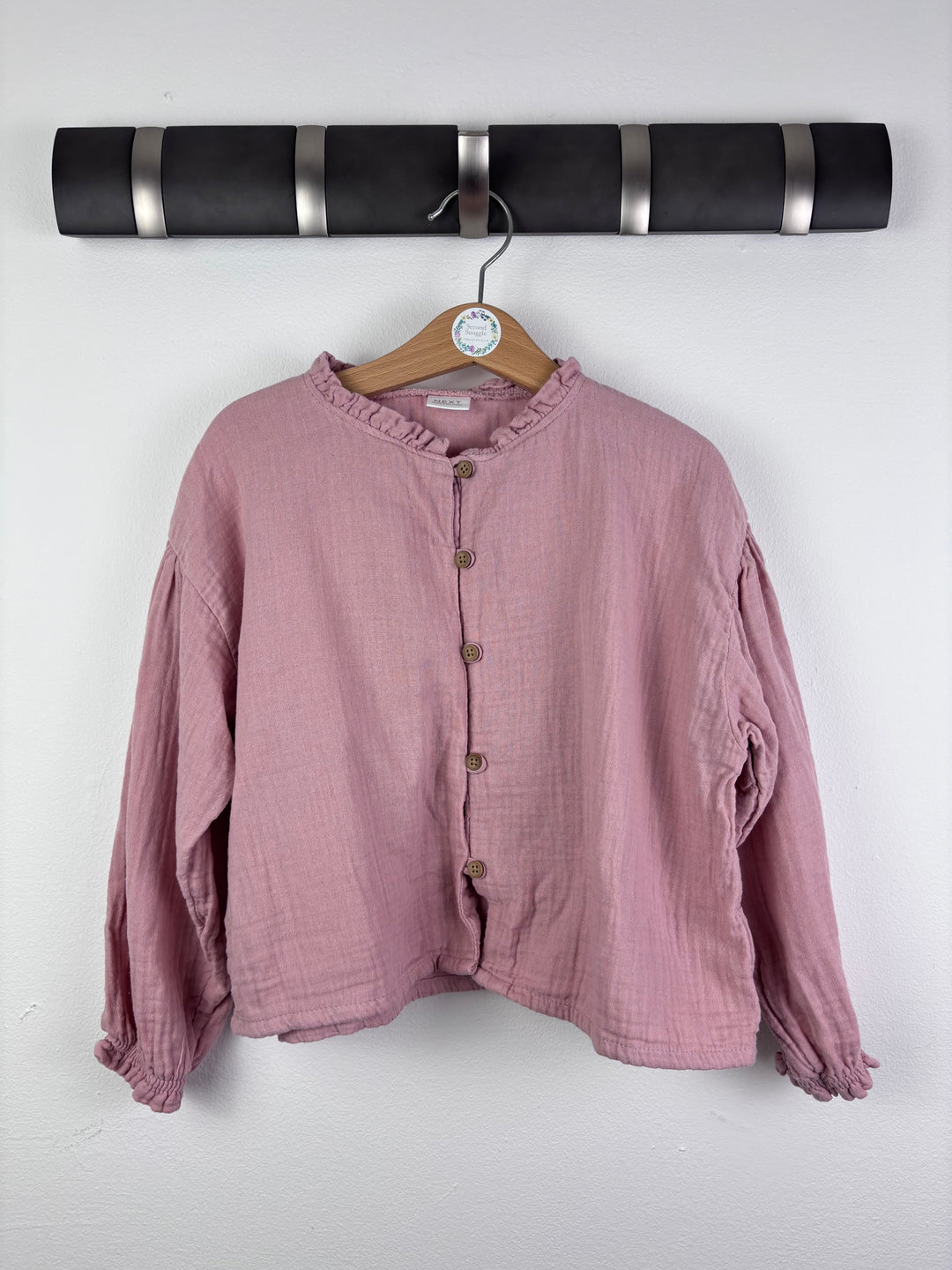Next Pink Cotton Gauze Blouse 5-6 Years-Tops-Second Snuggle Preloved