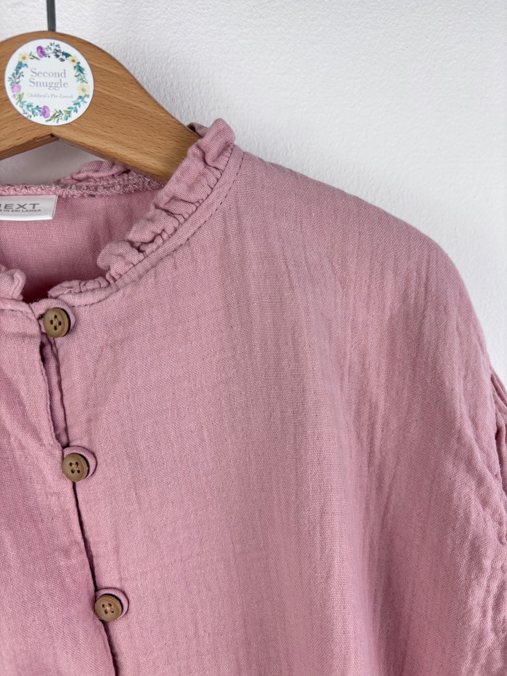 Next Pink Cotton Gauze Blouse 5-6 Years-Tops-Second Snuggle Preloved