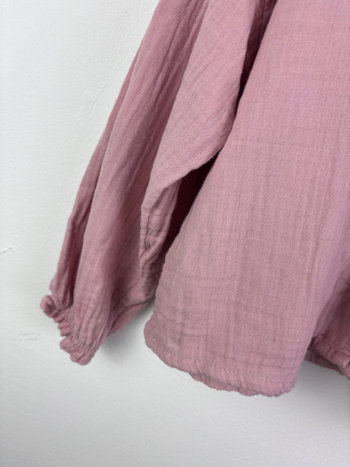 Next Pink Cotton Gauze Blouse 5-6 Years-Tops-Second Snuggle Preloved