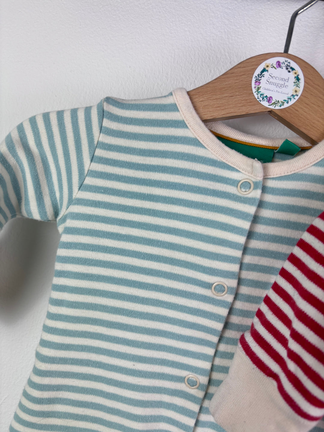 Little Green Radicals Stripe Sleepsuit Set Newborn-Sleepsuits-Second Snuggle Preloved