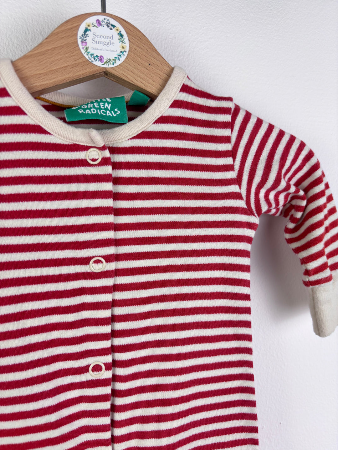 Little Green Radicals Stripe Sleepsuit Set Newborn-Sleepsuits-Second Snuggle Preloved