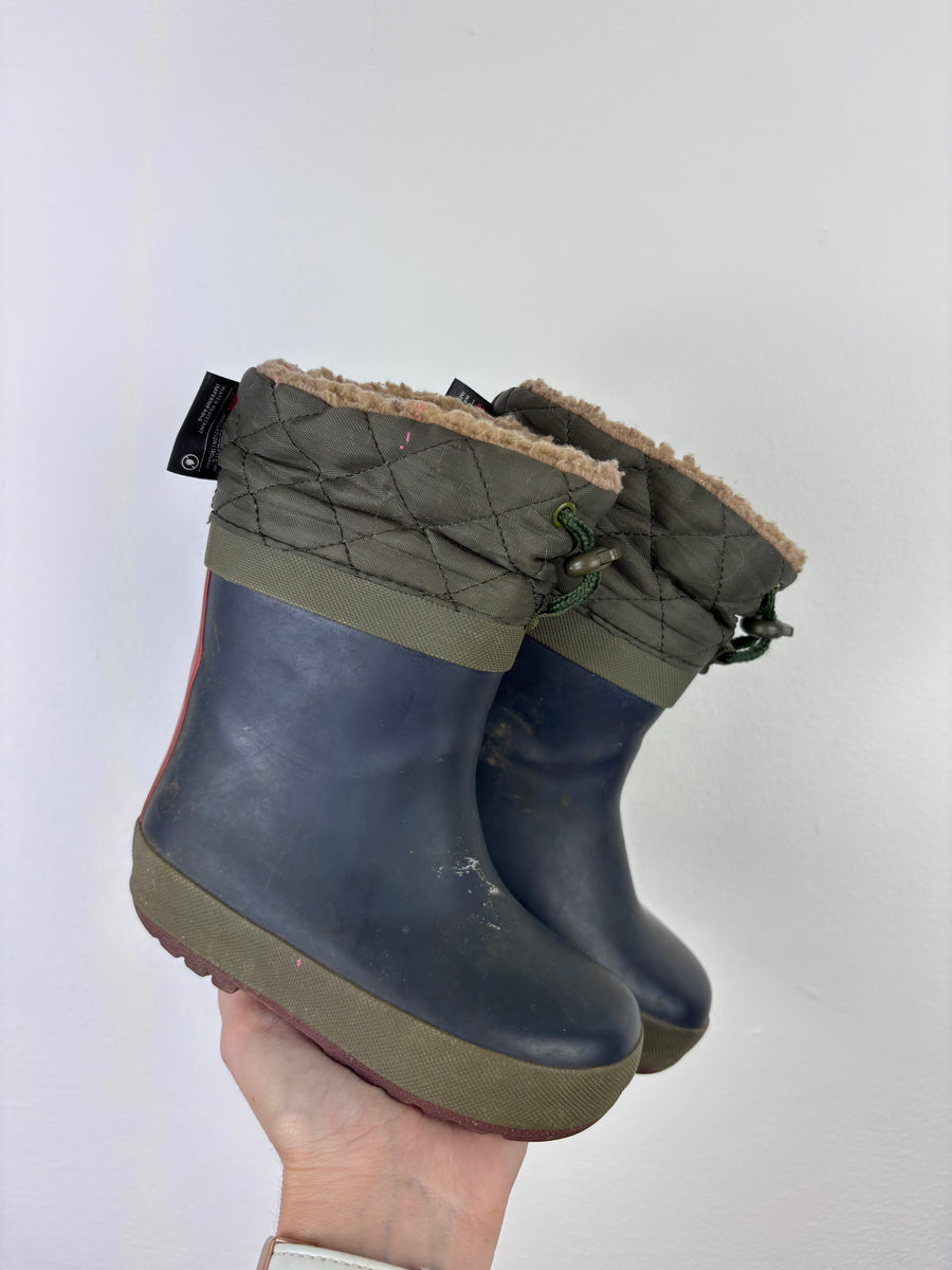 Next Navy Fleece Lined Wellies UK 7-Boots-Second Snuggle Preloved