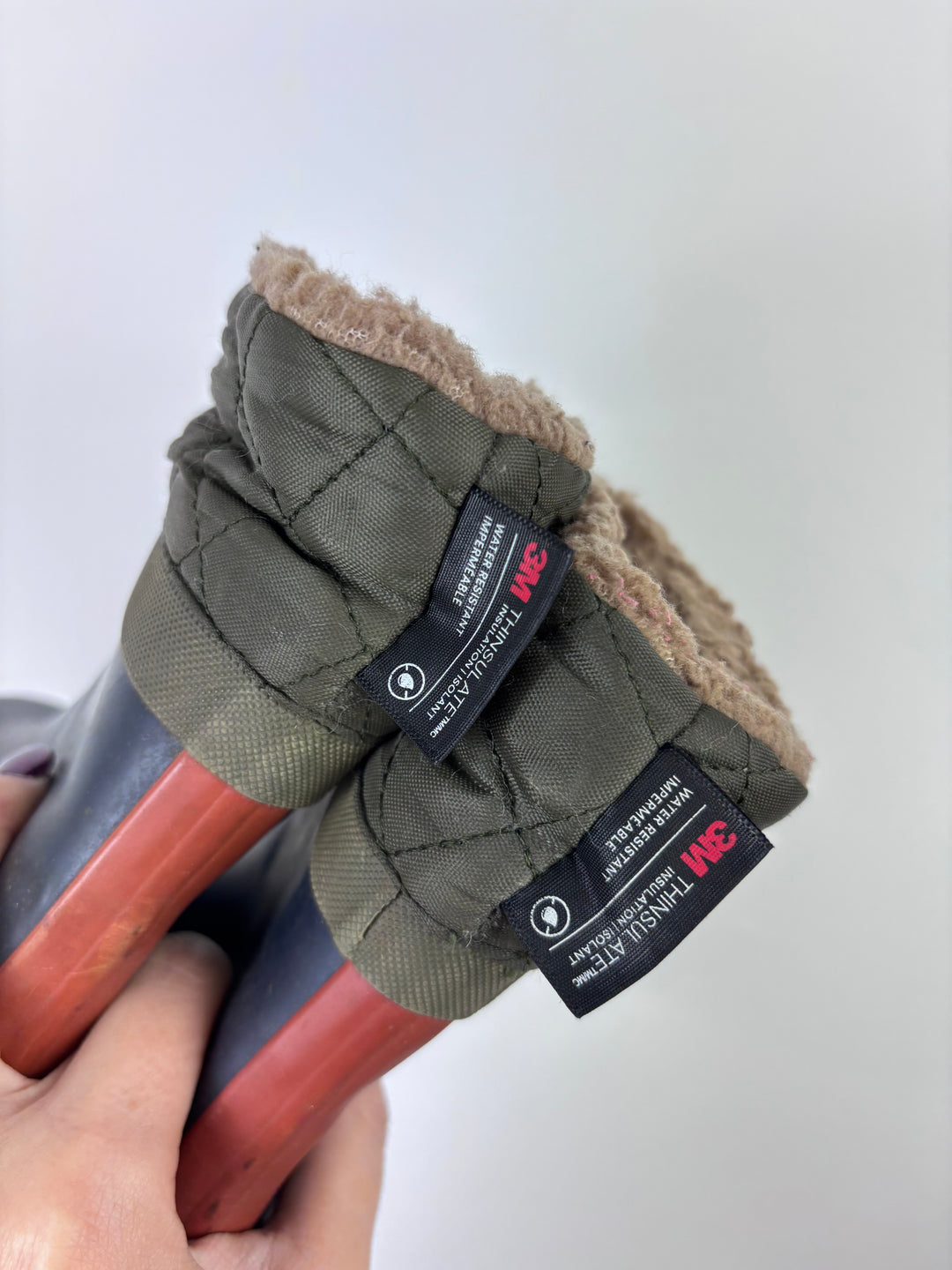 Next Navy Fleece Lined Wellies UK 7-Boots-Second Snuggle Preloved