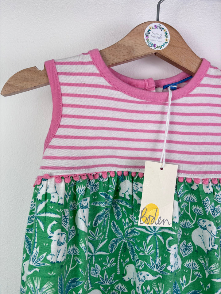 Boden Green Safari Dress and Bloomers Set 12-18 Months-Dresses-Second Snuggle Preloved