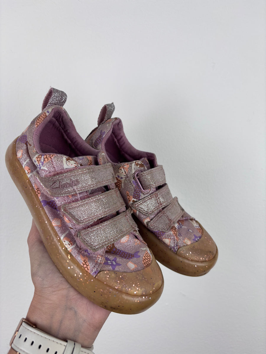 Clarks Pink Owl Trainers UK 10.5 F-Shoes-Second Snuggle Preloved