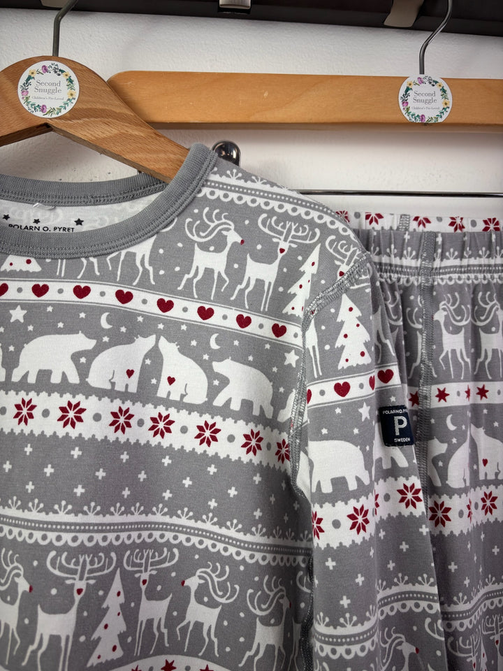 Polarn O. Pyret Grey Nordic Print Pyjamas 6-7 Years